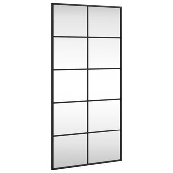 Espejo De Pared Rectangular De Hierro Negro 50x100 Cm Vidaxl