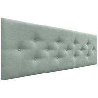 dhome cabecero de tela acualine con 3 hileras intercaladas de botones y patas cabezal tapizado cama lujoverde agua 150cm