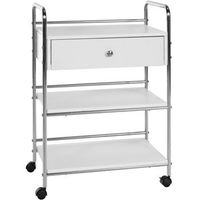 carro para aparatos cosmeticos pl912 madera blanco 36x59x82 cm clp