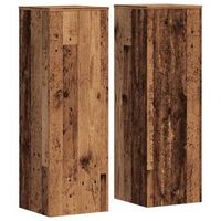 soportes de plantas 2 uds madera roble envejecido 33x33x100 cm vidaxl