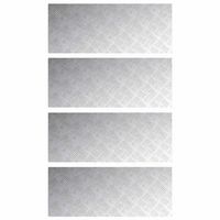 peldano 4 uds 100 x 40 cm plateado aluminio rectangular vidaxl