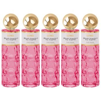 Pack De 5 Eau De Parfum Mujer Saphir Blush Impact 200 Ml