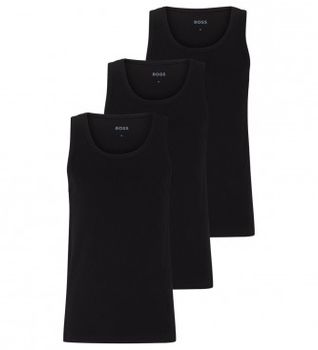 BOSS para hombre. 50475278 Camiseta sin mangas 3P Classic 10243514 01 negro (XXL), Algodón, Sin mangas / Tirantes