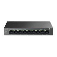 switch tp-link 9 puertos fast ethernet 8 poe 7324w sin ventilador qos muro