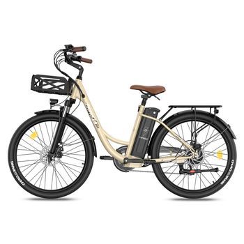 Bicicleta Eléctrica Fafrees F26 Lasting - Motor 250w Batería 36v25ah 26x1.95 Pulgadas Ruedas Frenos Disco Mecánicos -  Bianco Avorio