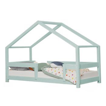Cama Cabaña Infantil Lucky 90 X 190 Azul Claro