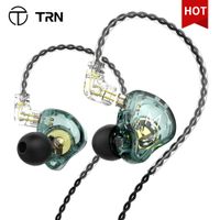trn mt1 hi-fi 1dd auricular intrauditivo dinamico unidad hifi bass monitor de metal auricular deportivo para correr para trn x7 vx ta1 ba15 st1
