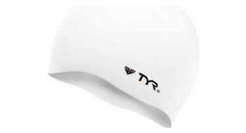 Gorro de natacion tyr silicon cap no wrinkle blanco