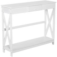 mesa de consola 100x30x81cm blanco