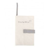 portapanales bordado dream big beige