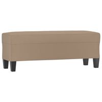 banco de cuero sintetico color capuchino 100x35x41 cm vidaxl