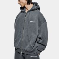 mki miyuki zoki uniform cotton-blend jersey zip-up hoodie - m