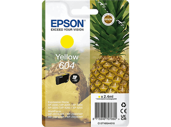 Cartucho de tinta - Epson 604 INK, Tamaño estándar, Hasta 350 páginas, Amarillo