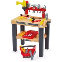 mesa de trabajo infantil grande ecoiffier con 28 accesorios y taladro