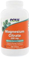 now foods citrato de magnesio 200mg 250 tabletas