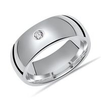 anillo de plata 925 pulida 7mm circonita cubica