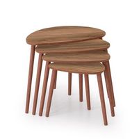 mesa nido de madera nora 4 piezas 68 x 45 x 55 cm - nogal
