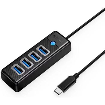 Hub Orico 4 puertos 5 Gbps USB 3.0 modelo PW4U-C3 con cable 1,8 m