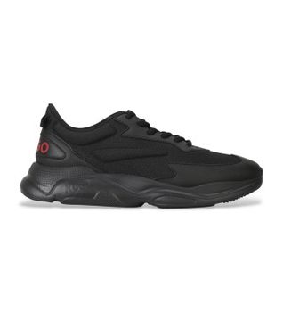 HUGO para hombre. 50536960 Zapatillas León Runn negro (44), Plano, Cordones, Casual