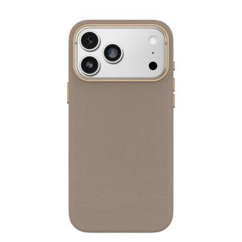 Funda para móvil OtterBox Symmetry Cactus Leather Cover piel cactus gris claro para iPhone 17 Pro Max