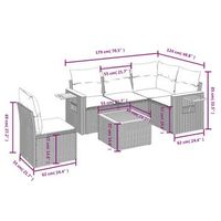 conjunto de sofa exterior incluye cojines juego de 6 piezas