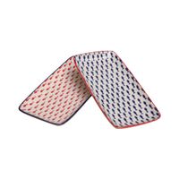 juego de 2 platos de ceramica multicolor para tartas