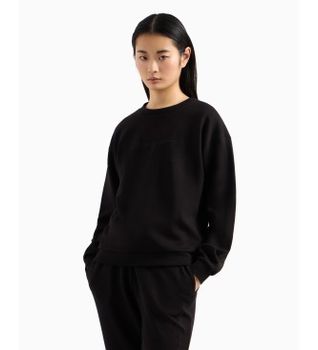 A|X Armani Exchange para mujer. XW000835AF13397UC001 Sudadera Crew negro (XL), Casual, Viscosa