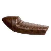 asiento completo universal para moto cafe racer marron oscuro