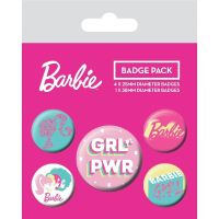set de chapas girl power barbie 38 y 25 cms