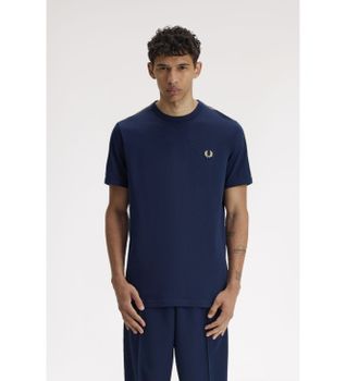 Fred Perry para hombre. M4613 Camiseta M4613 azul (XL), Casual, Algodón, Manga corta