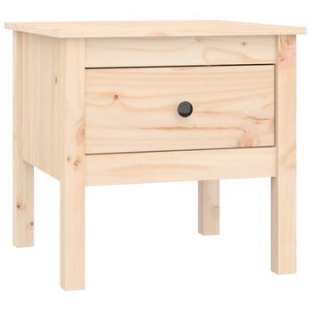 Mesa Auxiliar | Mesita Auxiliar | Mesa De Café De Madera Maciza De Pino 50x50x49 Cm