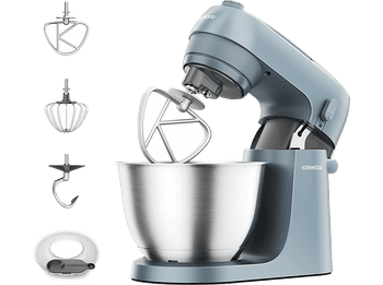 Robot de cocina - Amasador repostería Kenwood Go KZM35.000GY, 800 W, 4 l, 6 velocidades + Función Pulse, Azul Tormenta