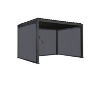 pergola bioclimatica 3x4m  2 toldos de 3m  1 toldo de 4m triomphe 3x4m  accesorios antracita 400x300x250 cm