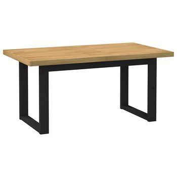 Mesa De Comedor - Mesa De Cocina Patas Forma U Madera Maciza Pino 160x90x75cm