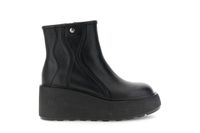 botines de cuna de piel negra con cremallera black 35