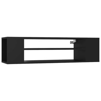 Mueble De Tv Colgante Madera Contrachapada Negro 100x30x26,5 Cm Vidaxl