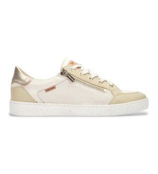 Pikolinos para mujer. W7B-6737C1 Zapatillas de Piel Lanzarote blanco roto (40), Beige, Plano, Cordones, Cremallera, Casual