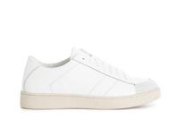 zapatillas de piel para hombre white