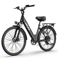bicicleta electrica urlife e26 - motor 250w bateria 48v104ah neumaticos 26 frenos de disco - negra