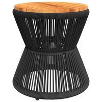 mesa de centromesa auxiliarmesa de cafe base de alambre madera acacia negro o 45x44 cm