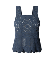 pepe jeans para mujer pl702291 top olive azul s casual algodon sin mangas  tirantes