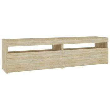 Muebles De Tv Con Luces Led 2 Unidades Roble Sonoma 75x35x40 Cm Vidaxl