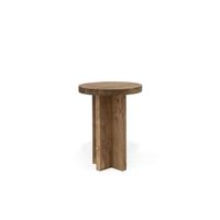 mesita de noche tokyo iii de madera envejecida hecha a mano - 45x35