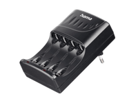 cargador para pilas - hama 00223551 para recargables aa y aaa temporizador automatico negro