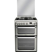 hotpoint ultima hug61x 60 cm gas cooker - stainless steel stainless steel