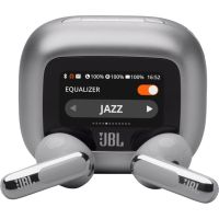 auriculares jbl inalambricos bluetooth con cancelacion de ruido microfono y plata