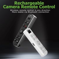 hanpusen mando a distancia inalambrico bluetooth con pantalla oled usb-c recargable para camaras canon  sony  nikon  fujifilm