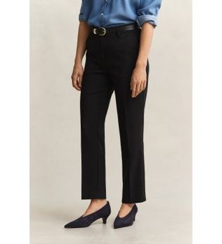Gant para mujer. 4150363 Pantalón Fluído Slim negro (40), Casual, Clásico, Viscosa