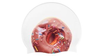 Gorro de bano arena hd donuts blancos