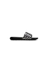 chanclas nike victori one slide print hombre negro